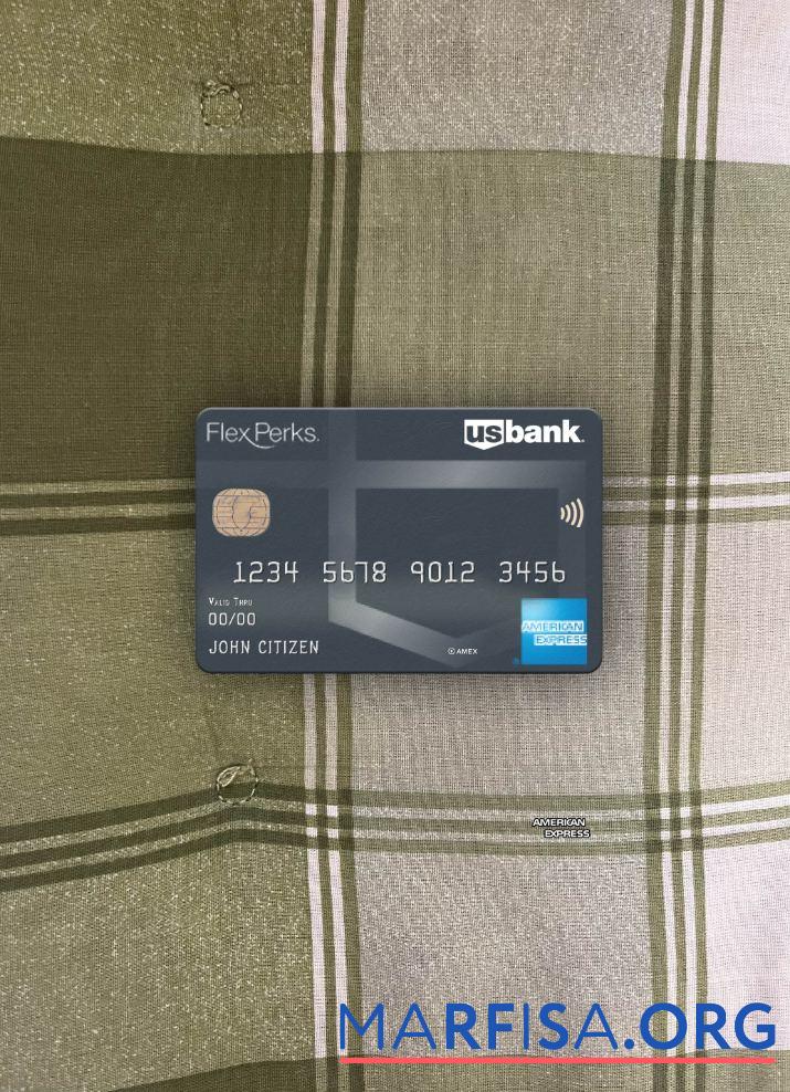 Realistic USA U.S. bank FlexPerks Reserve Amex card photolook front real example